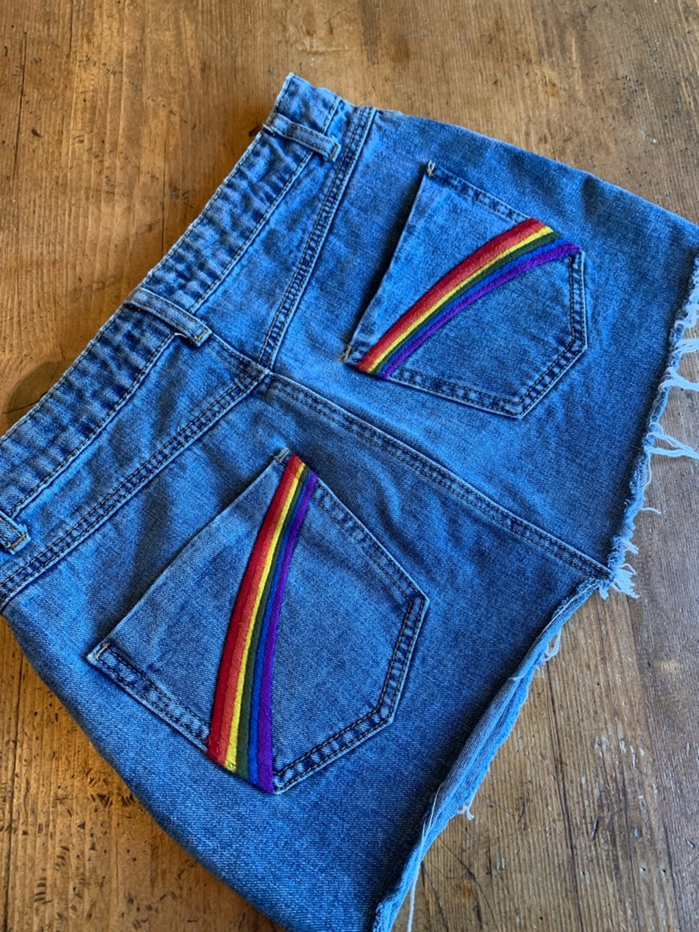 Forever 21 Micro Mini Skirt Rainbow Detail - Picture 11 of 16